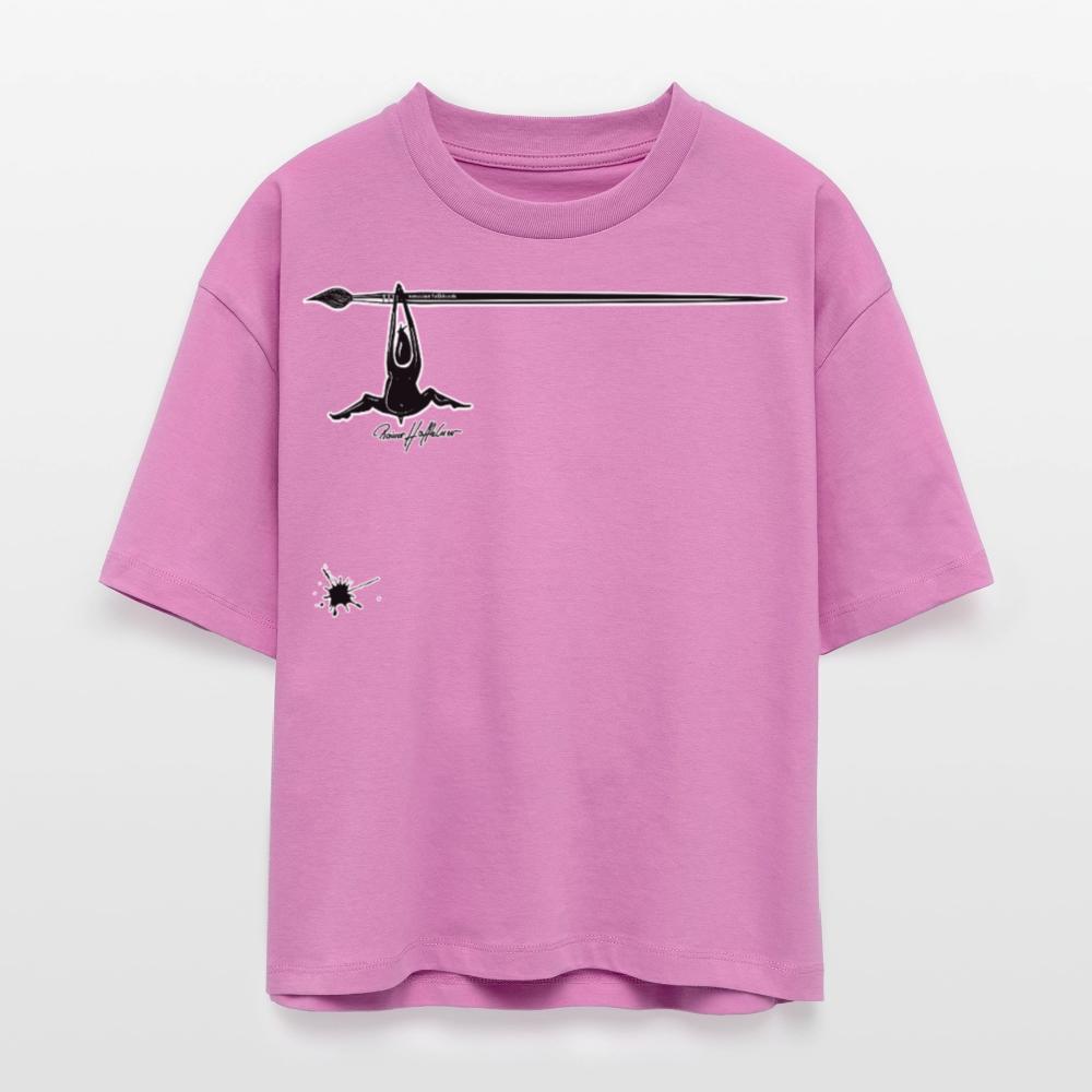 Frauen Boxy Bio-T-Shirt mit MÄNNLE PRINT - Pink