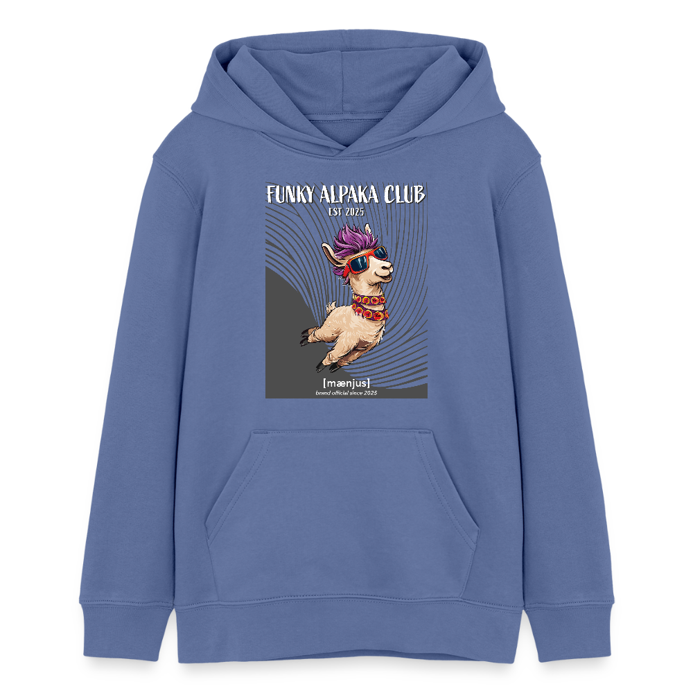 MNJS TEENS Bio-Hoodie mit FUNKY ALPAKA CLUB PRINT - Blau