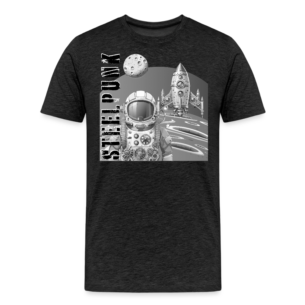 Männer Premium T-Shirt mit STEELPUNK PRINT - Anthrazit