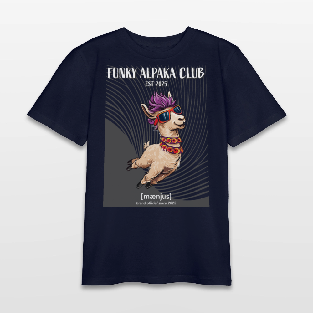 MNJS TEENS Bio T-Shirt mit FUNKY ALPAKA CLUB PRINT - Navy