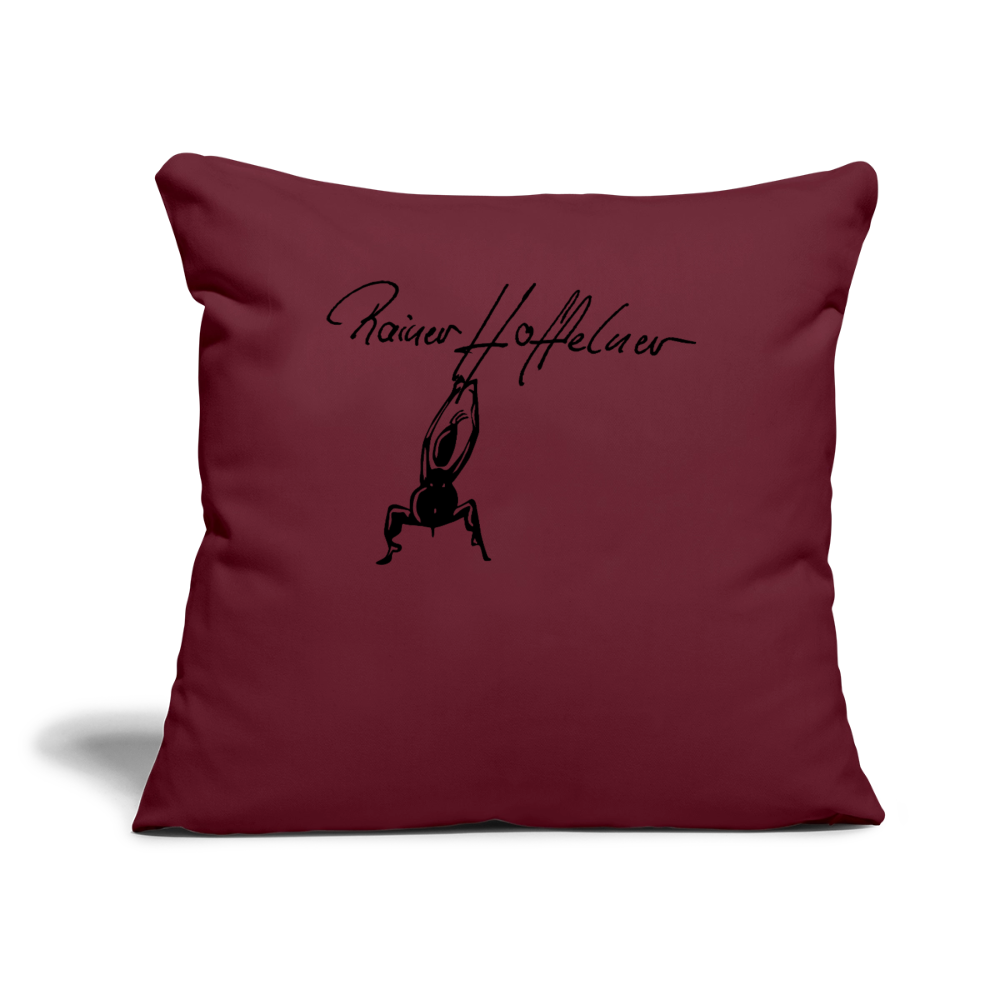 Sofakissenbezug 44 x 44 cm mit TUSCHEMÄNNCHN PRINT - Burgunderrot