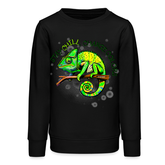 MNJS TEENS Bio Sweatshirt mit CAMAELEON PRINT - Schwarz