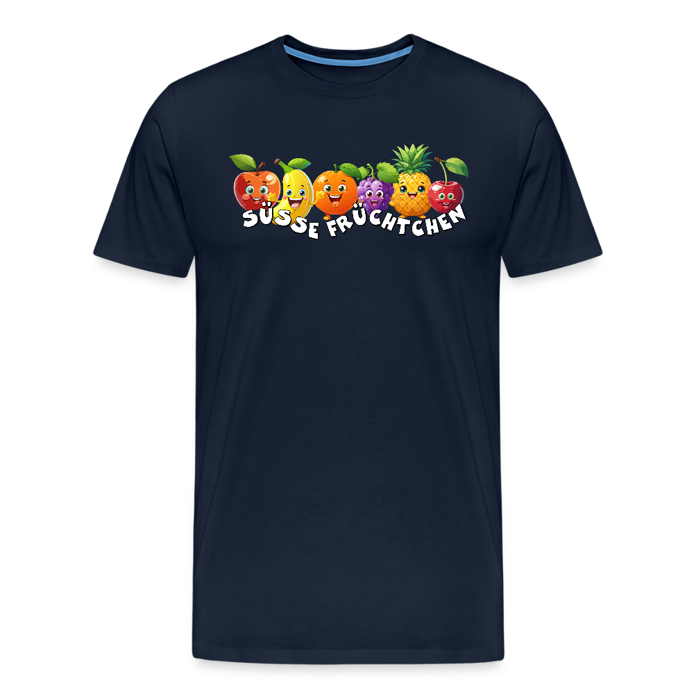 Männer Premium T-Shirt mit SÜSSE FRÜCHTCHEN PRINT - Navy