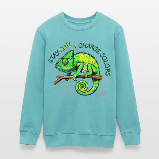 MNJS TEENS Bio Sweatshirt mit CAMAELEON PRINT - Pastelltürkis