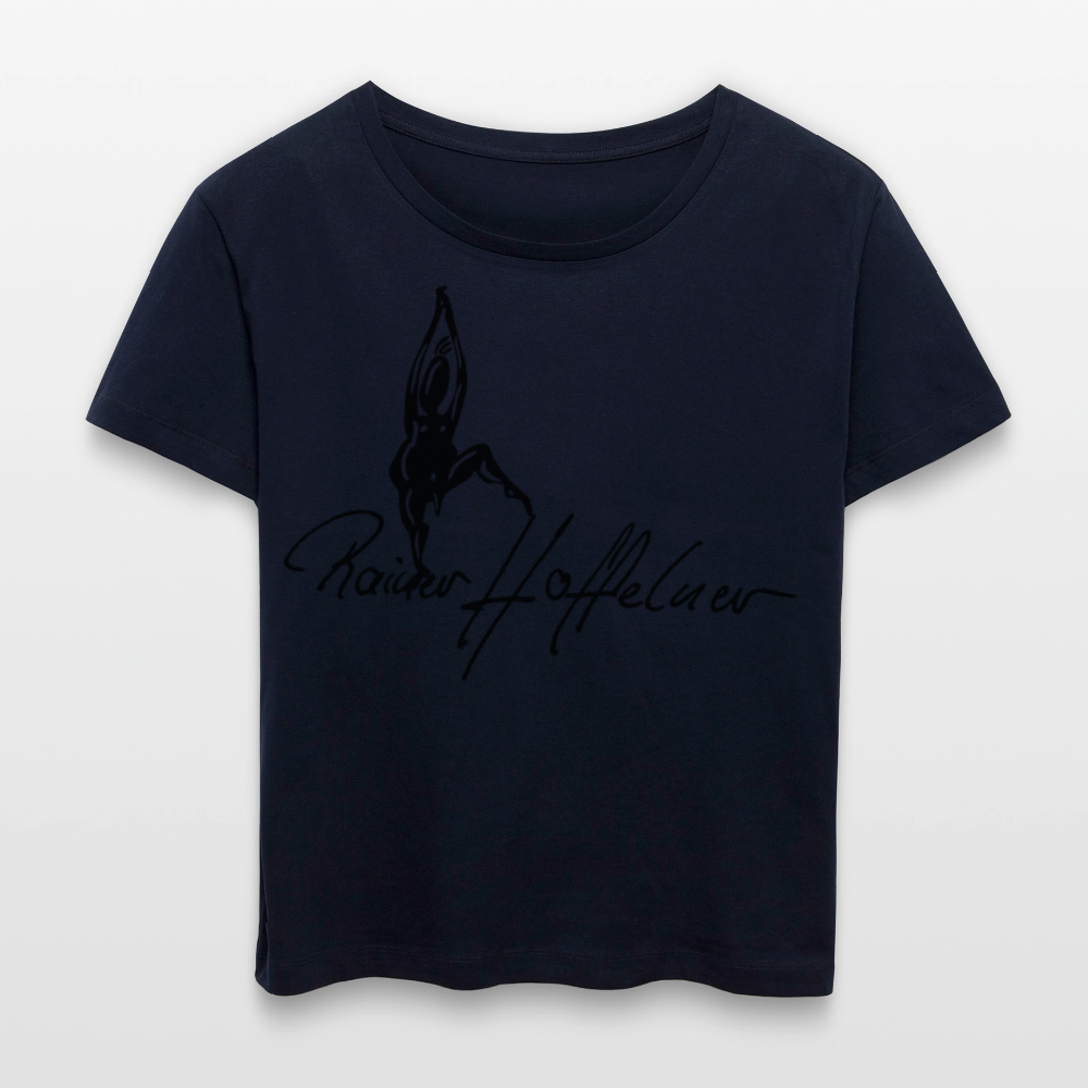 Frauen T-Shirt mit TUSCHEMÄNNCHEN PRINT - Navy
