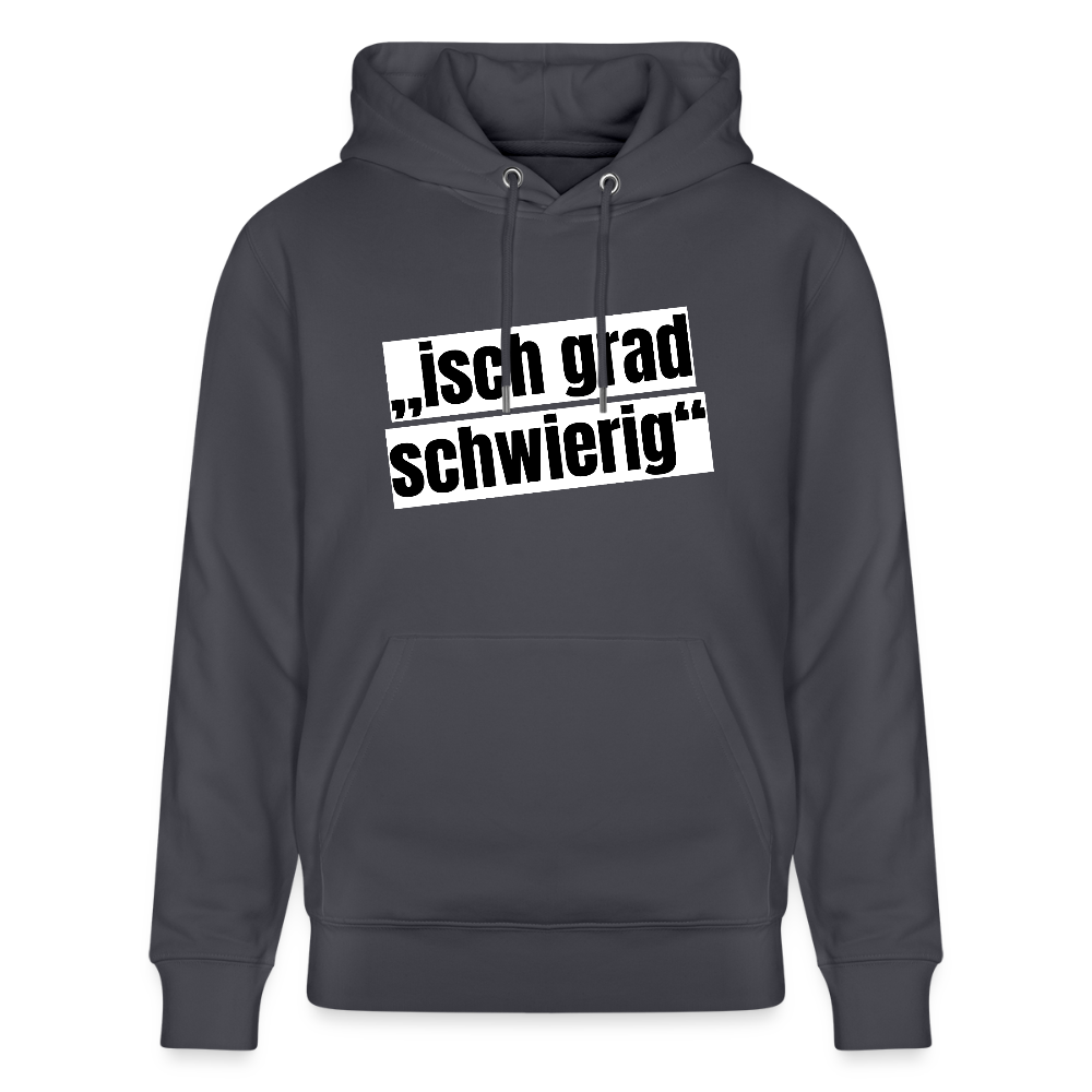 Unisex Hoodie mit ISCH GRAD SCHWIERIG PRINT - Indigoblau