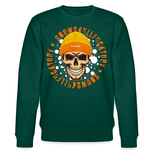 Unisex Bio-Sweatshirt mit SNOWSKULL FUCKTORY PRINT - Forest