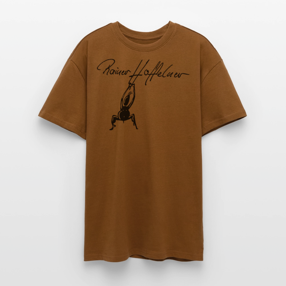 Heavy Oversize T-Shirt mit TUSCHEMÄNNCHEN PRINT - Toffee