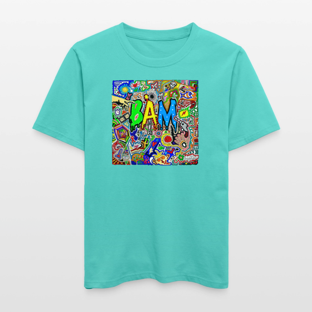 Unisex Bio-T-Shirt mit BÄM PRINT - Poolblau