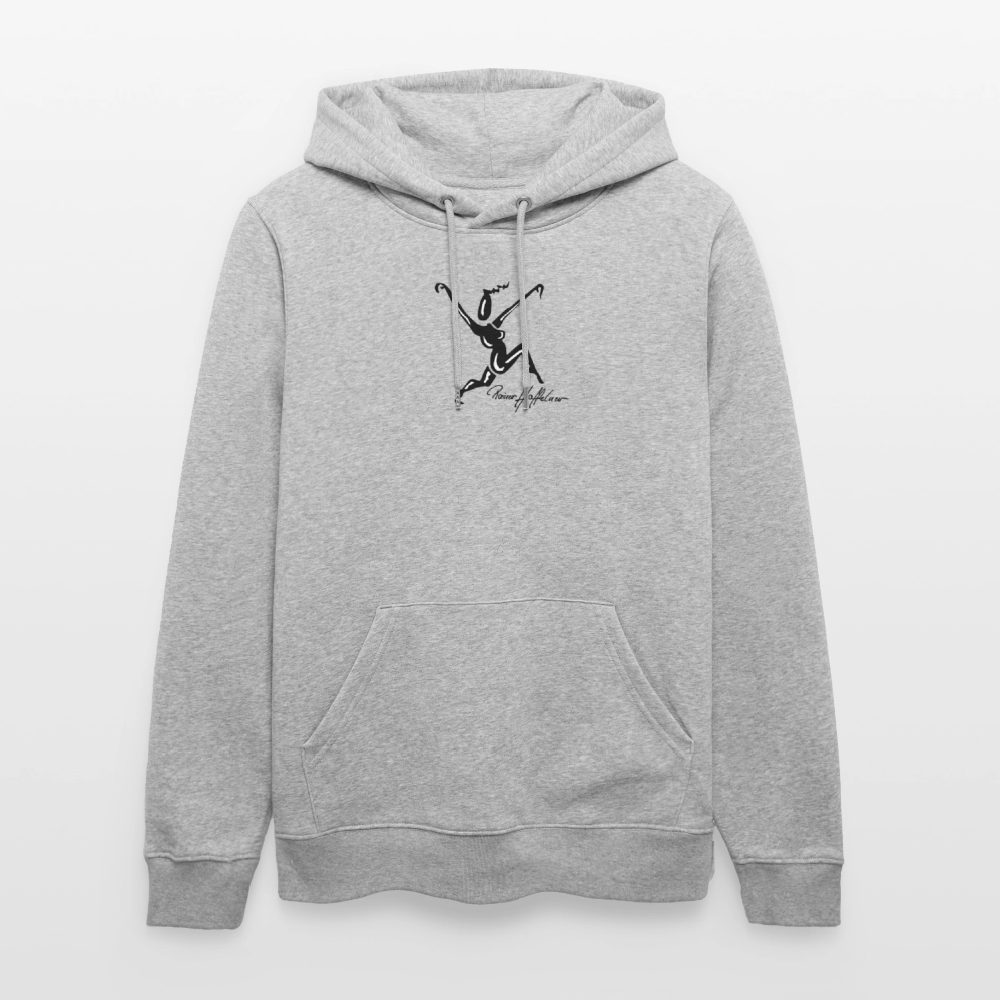 Unisex Bio-Hoodie mit TUSCHEWEIBCHEN PRINT - Grau meliert