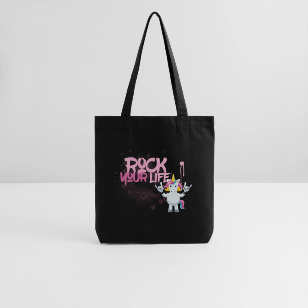 Heavyweight Stoffbeutel mit ROCK YOUR LIFE PRINT - Schwarz