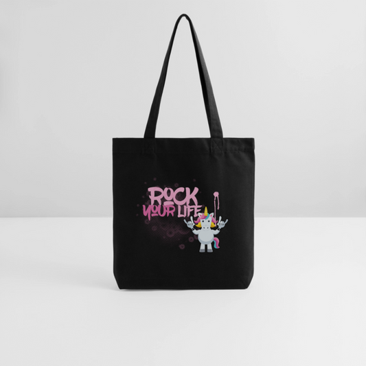 Heavyweight Stoffbeutel mit ROCK YOUR LIFE PRINT - Schwarz