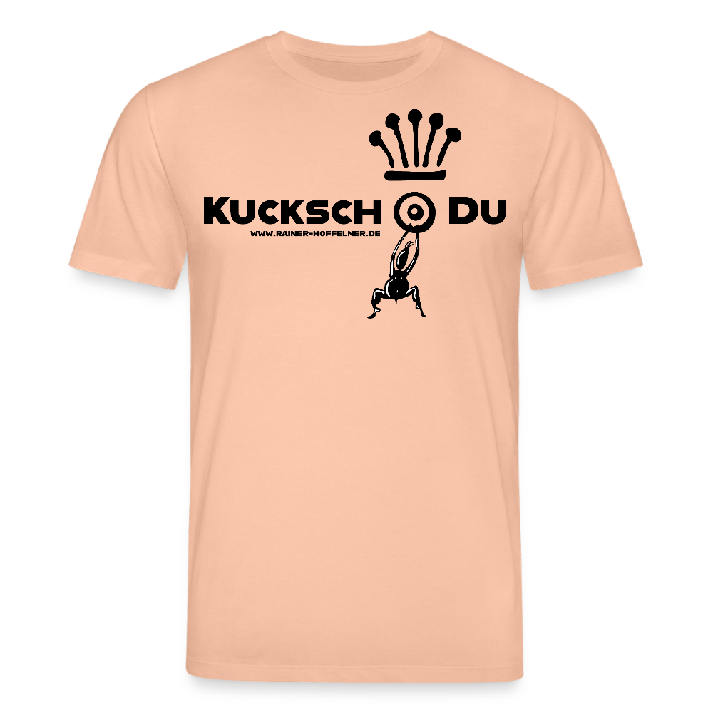 Unisex Bio-T-Shirt mit KUCKSCH DU PRINT - Pfirsich
