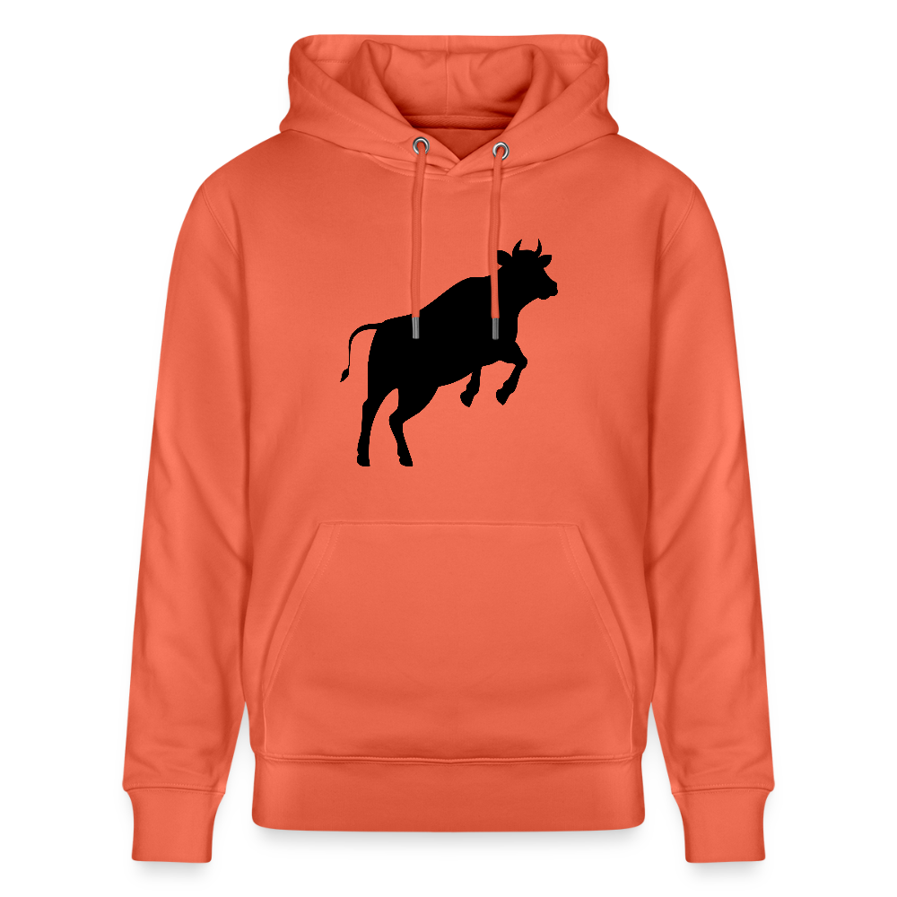 Unisex Hoodie mit JUMPING COW PRINT - Hellrot