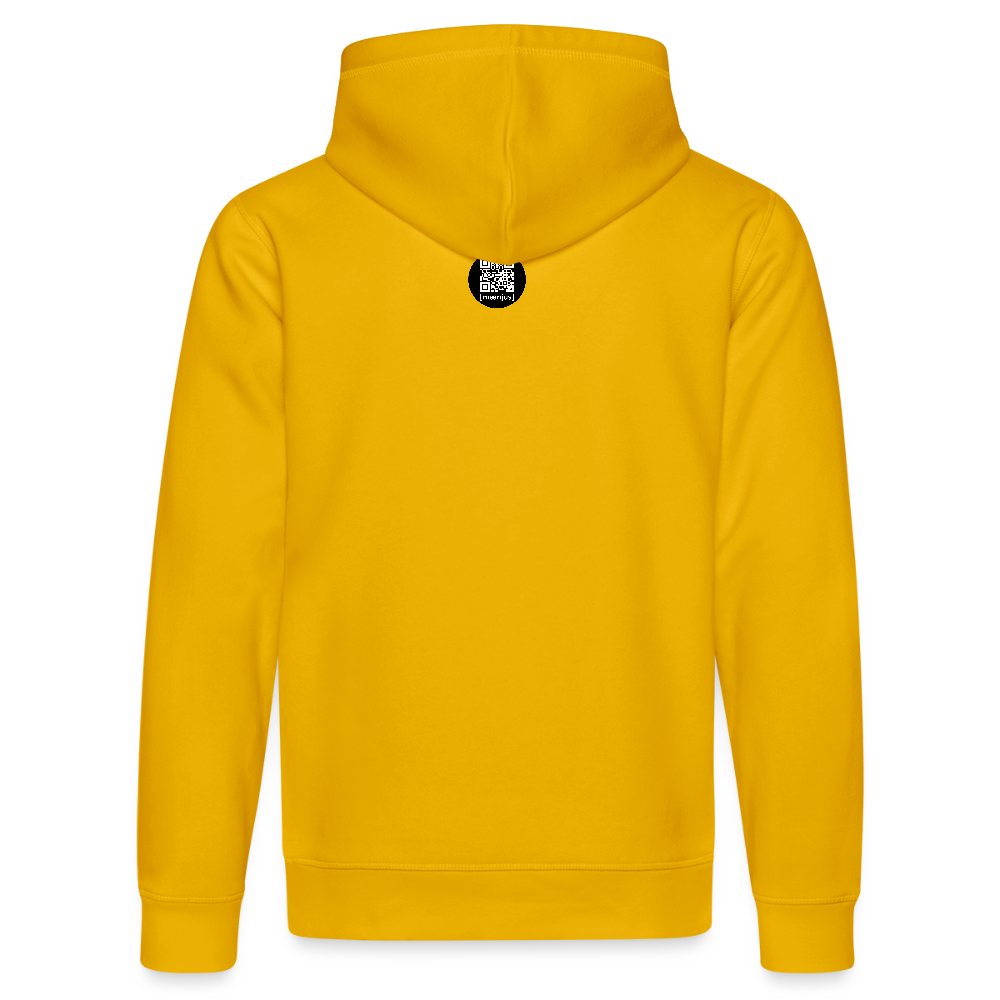 Unisex Bio-Hoodie mit MNJS CREW no limits PRINT - Spektralgelb
