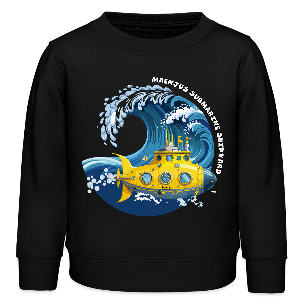 MNJS KIDS Mini Changer Bio Sweatshirt mit SUBMARINE SHIPYARD PRINT - Schwarz