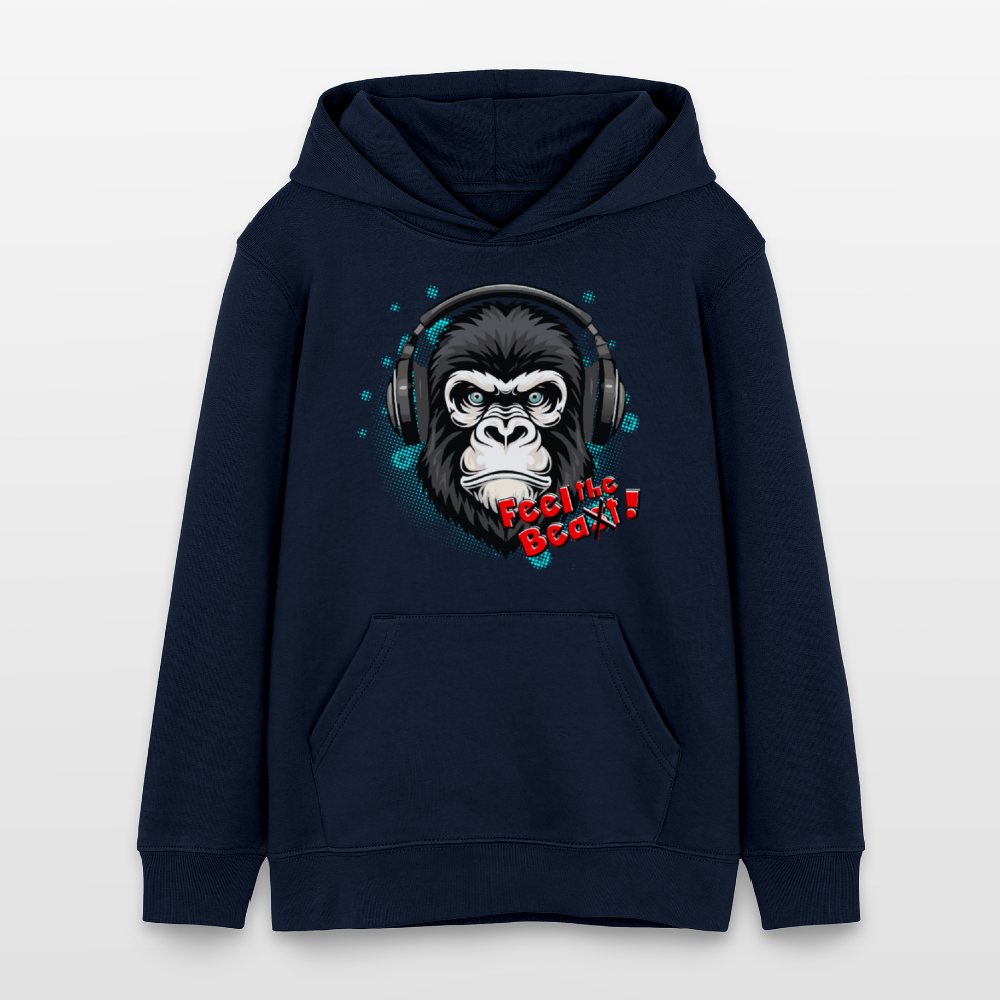 MNJS TEENS Bio-Hoodie mit FEEL THE BEA(S)T PRINT - Navy