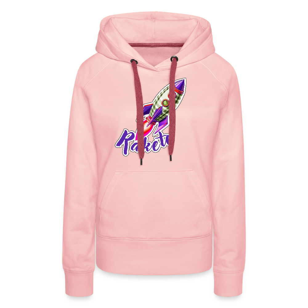 Frauen Premium Hoodie mit RAKETE PRINT - Kristallrosa