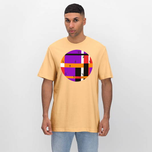 Relaxed Fit Unisex Bio-T-Shirt mit DYNAMIC FIELDS PRINT - Hellgelb