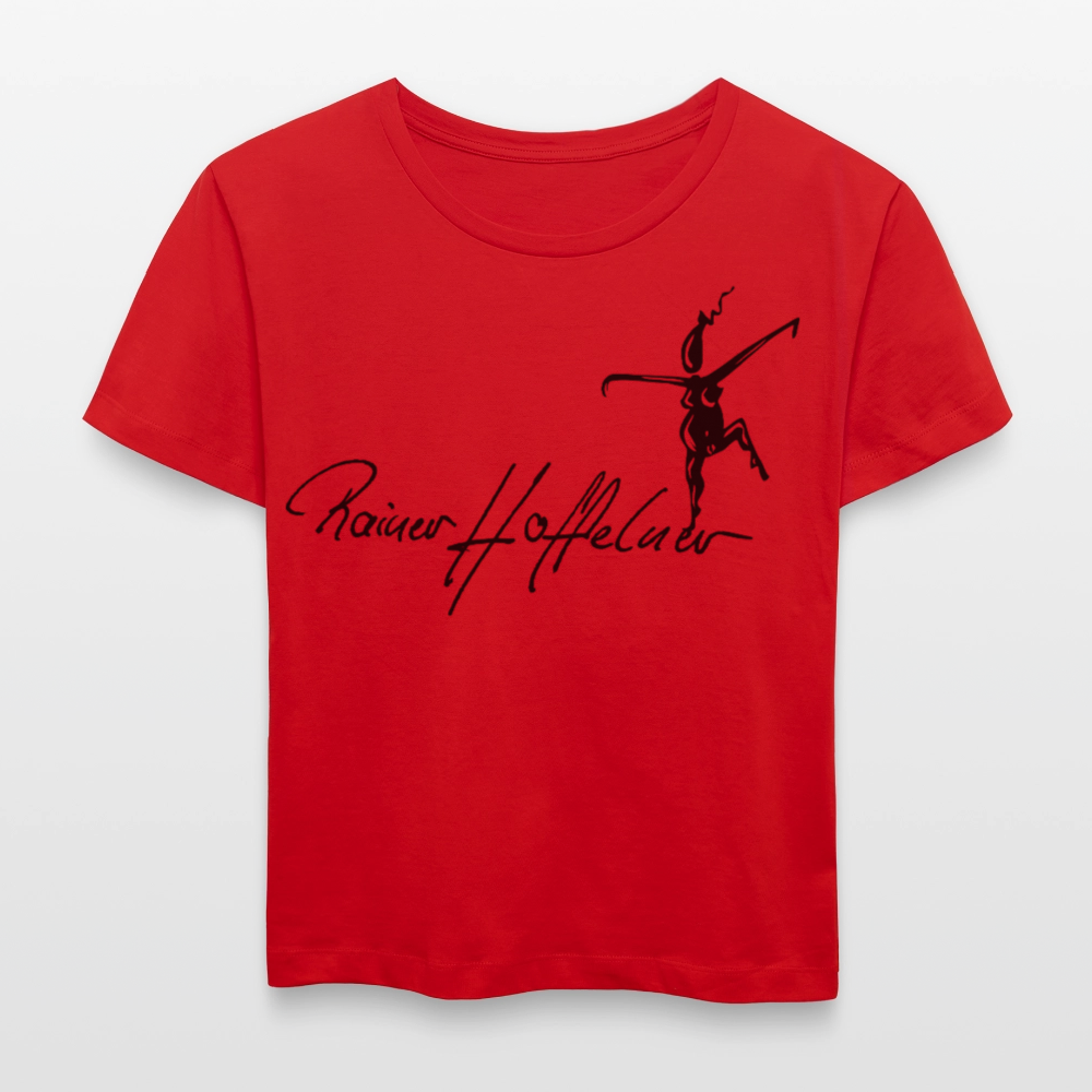 Frauen T-Shirt mit TUSCHEWEIBCHEN PRINT - Rot