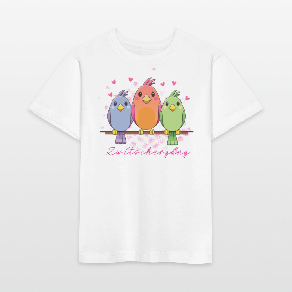 Kinder T-Shirt MINI mit Zwitschergäng Print - Weiß