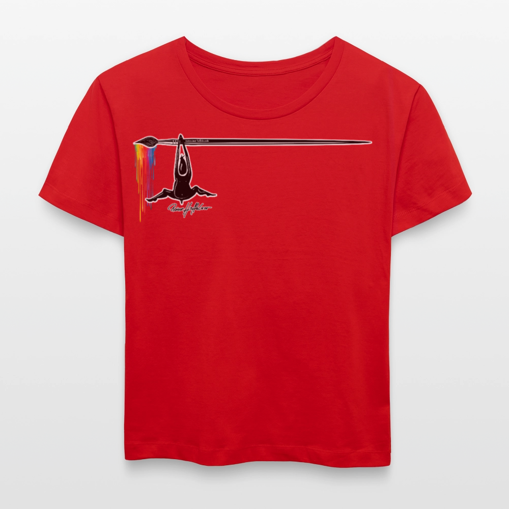 Frauen T-Shirt mit MÄNNLE PRINT - Rot