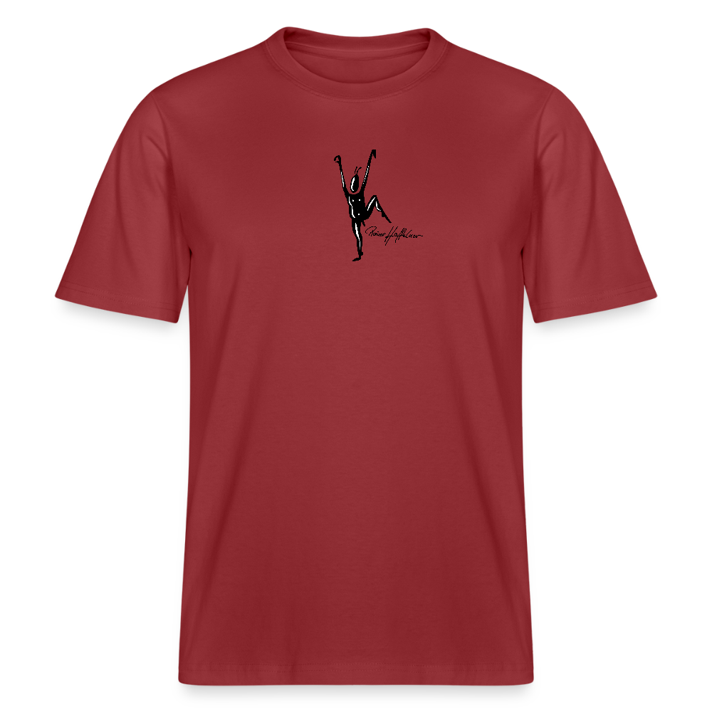 Unisex Bio-T-Shirt mit TUSCHEMÄNNCHEN PRINT - Erdrot