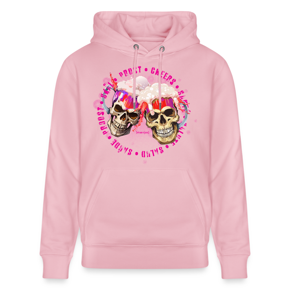 Unisex Bio-Hoodie mit OKTOBERFEST SKULL GIRL PRINT - Hellrosa