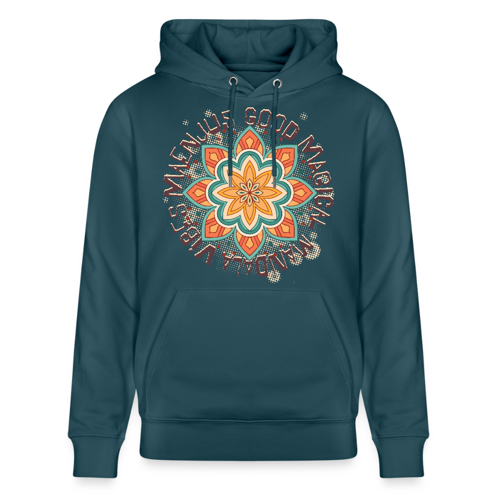 Unisex Bio-Hoodie mit MANDALA VIBES PRINT - Dunkles Petrol
