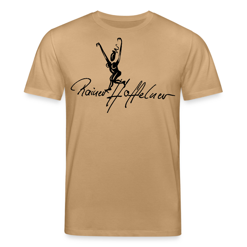 Unisex Bio-T-Shirt mit TUSCHEWEIBCHEN PRINT - Karamell
