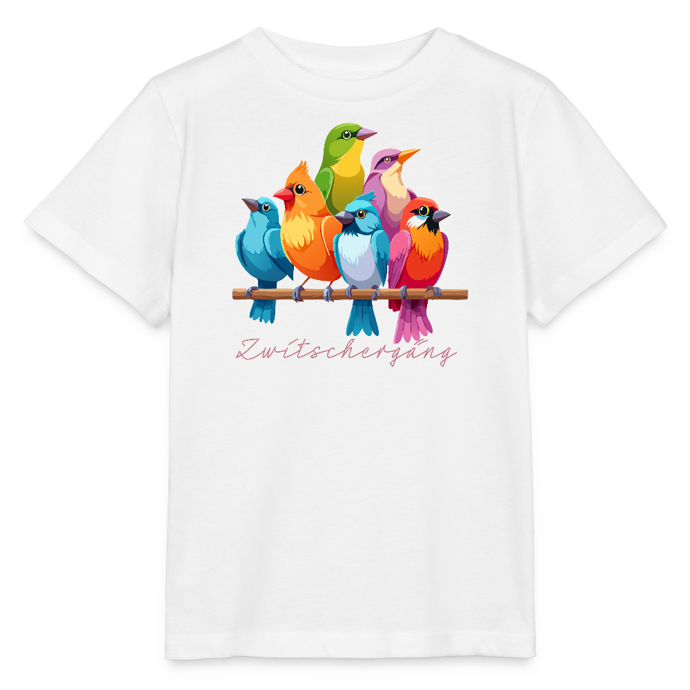 Kinder T-Shirt MINI mit Zwitschergäng Print - Weiß