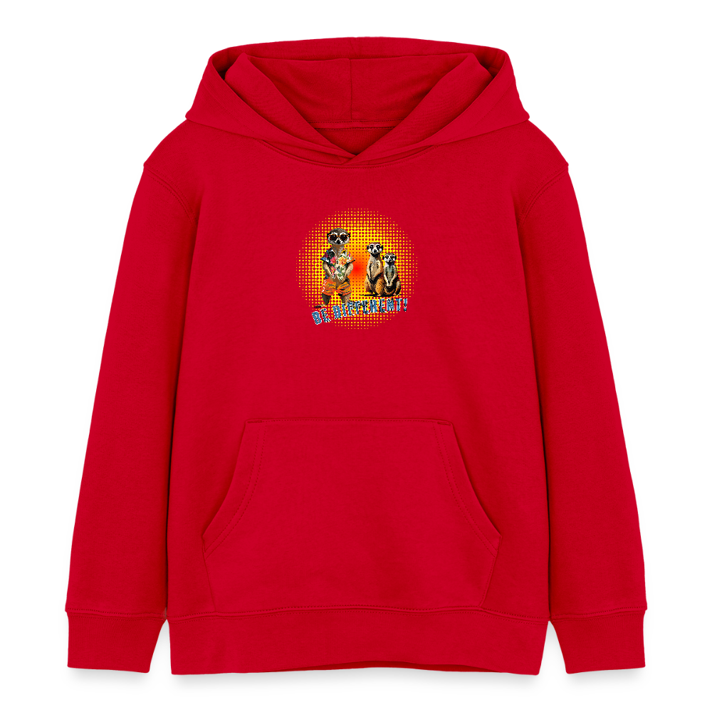 MNJS KIDS Bio-Hoodie mit BE DIFFERENT PRINT - Rot