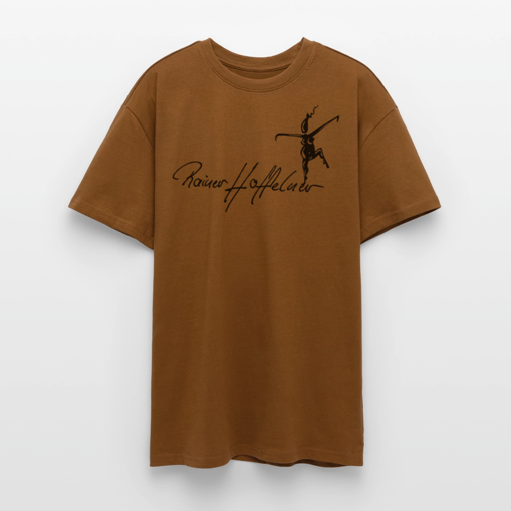 Heavy Oversize T-Shirt mit TUSCHEMÄNNCHEN PRINT - Toffee