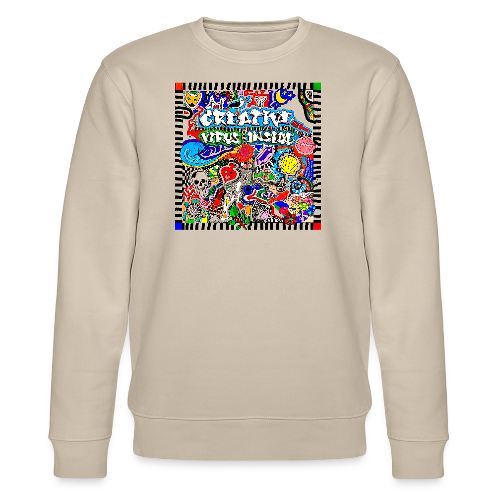 Unisex Bio-Sweatshirt mit CREATIVE VIRUS INSIDE PRINT - Beige