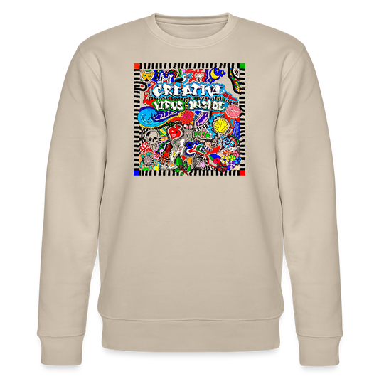Unisex Bio-Sweatshirt mit CREATIVE VIRUS INSIDE PRINT - Beige