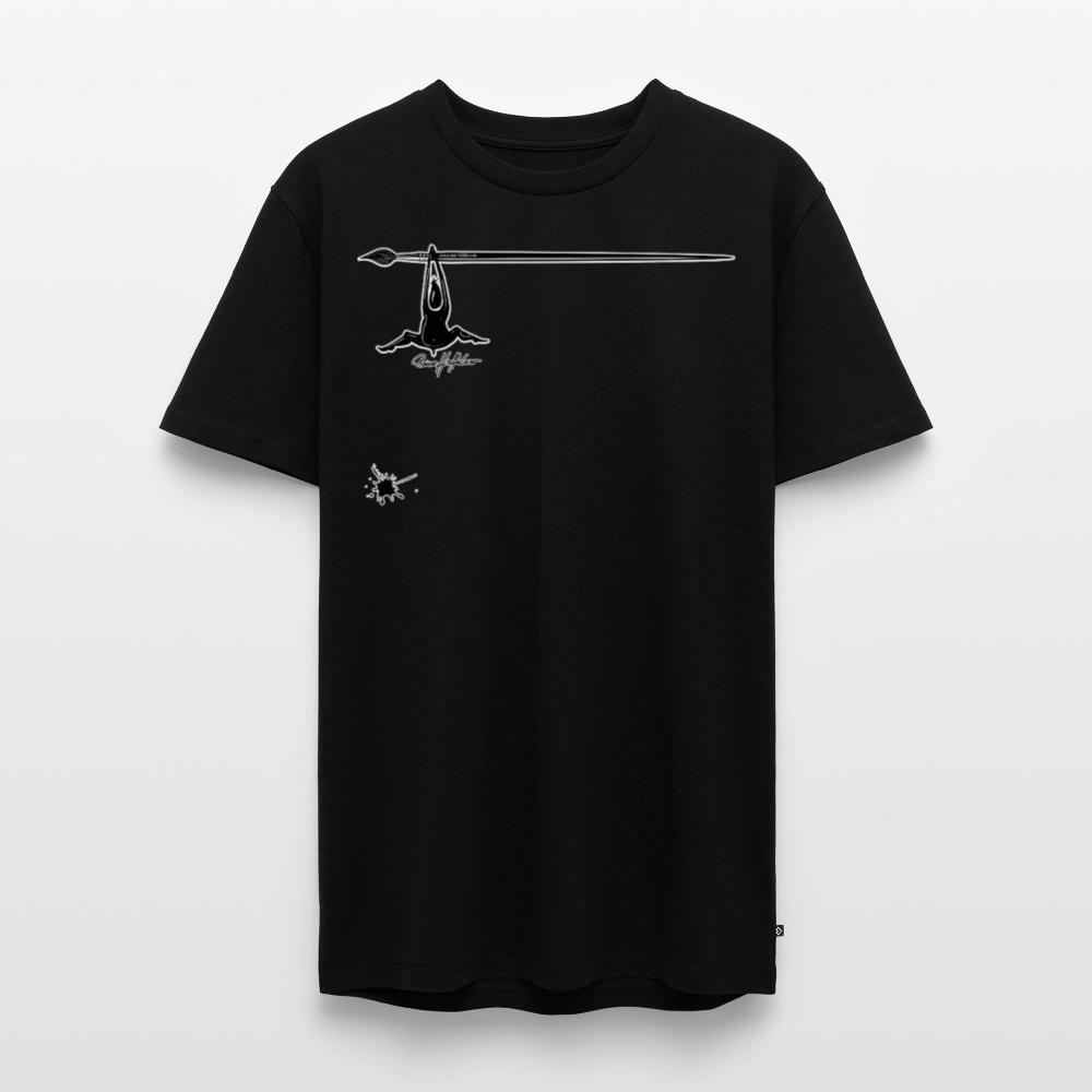 Männer Premium T-Shirt mit MÄNNLES PRINT - Schwarz