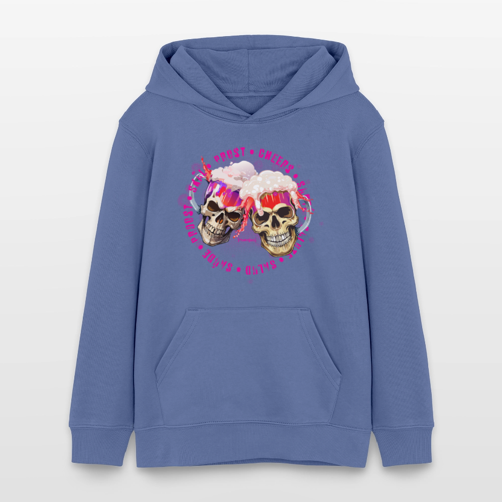 Teens Bio-Hoodie mit OKTOBERFEST EDITION GIRLS PRINT - Blau
