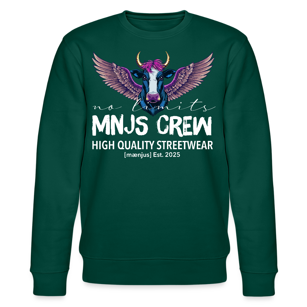 Unisex Bio-Sweatshirt mit MNJS CREW no limits PRINT - Forest