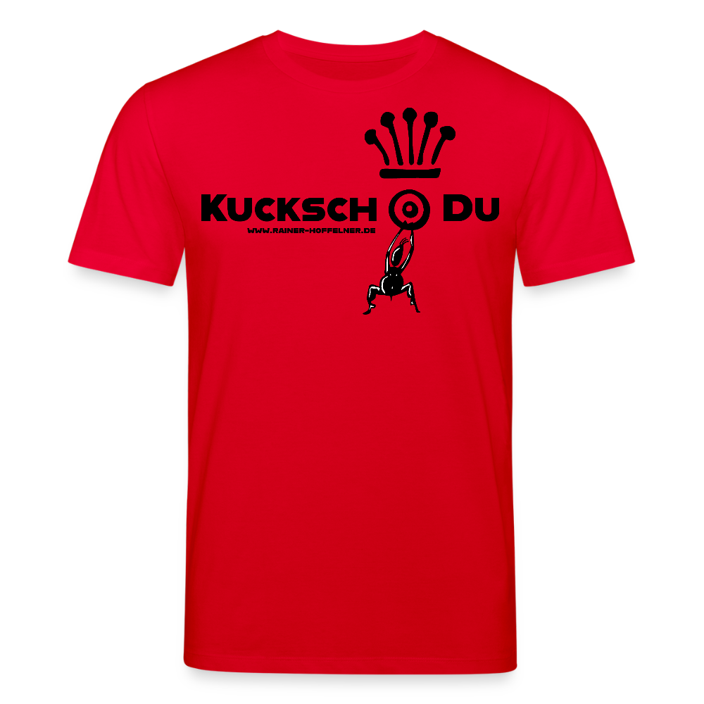 Unisex Bio-T-Shirt mit KUCKSCH DU PRINT - Rot