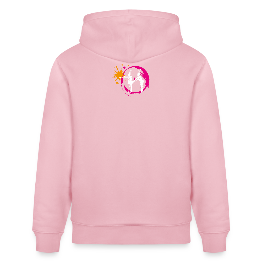 Unisex Hoodie mit ES ESKALIERT EH PRINT - Hellrosa