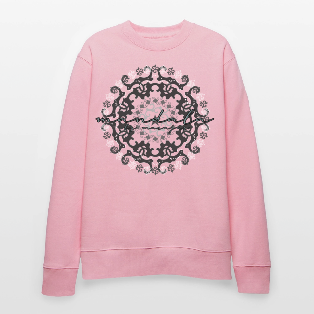 Unisex Bio-Sweatshirt mit BLACK MANDALA PRINT - Hellrosa