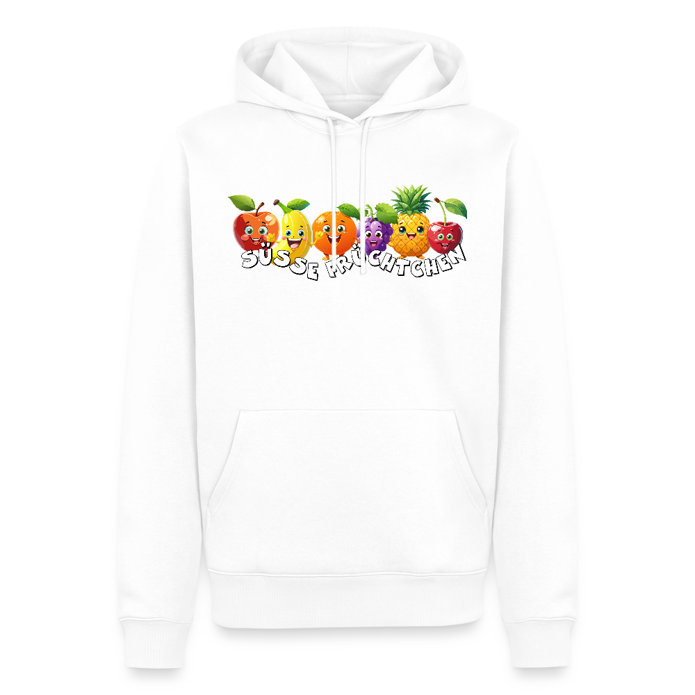 Männer Premium Hoodie mit SÜSSE FRÜCHTCHEN PRINT - Weiß