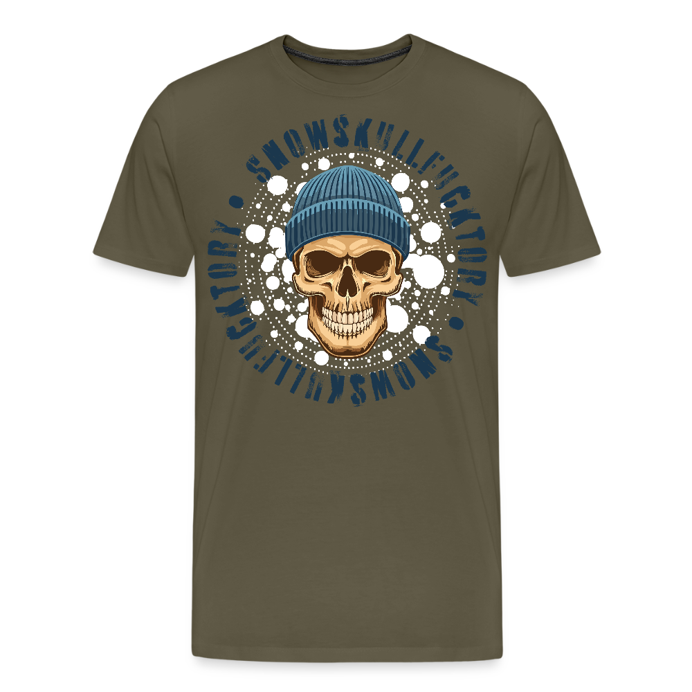 Männer Premium T-Shirt mit SNOWSKULL PRINT - Khaki