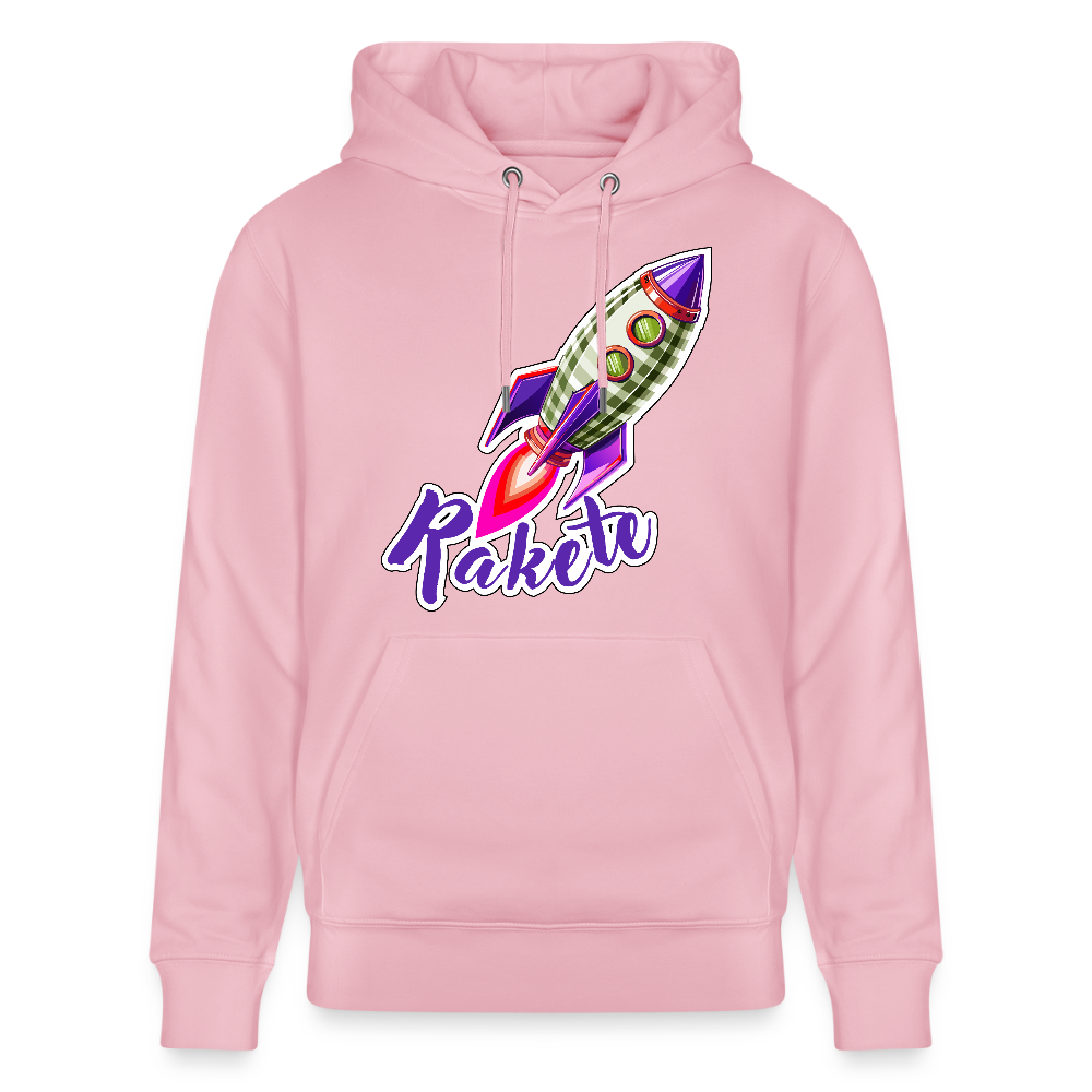 Unisex Hoodie mit RAKETE PRINT - Hellrosa