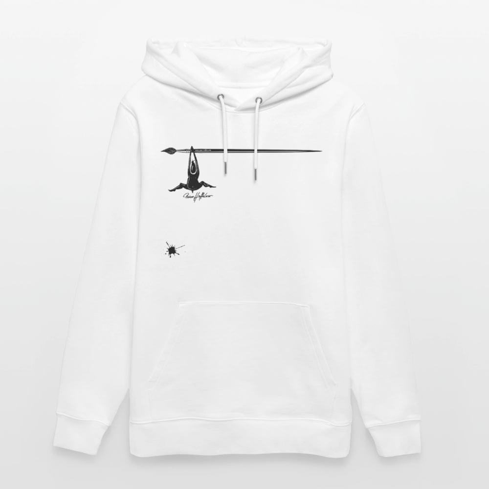 Unisex Hoodie mit TUSCHEMÄNNCHEN PRINT - Weiß