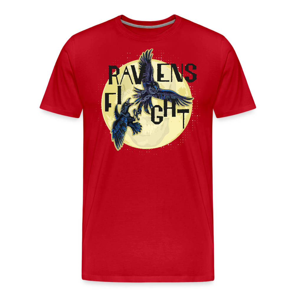 Männer Premium T-Shirt mit RAVENS FIGHT PRINT - Rot