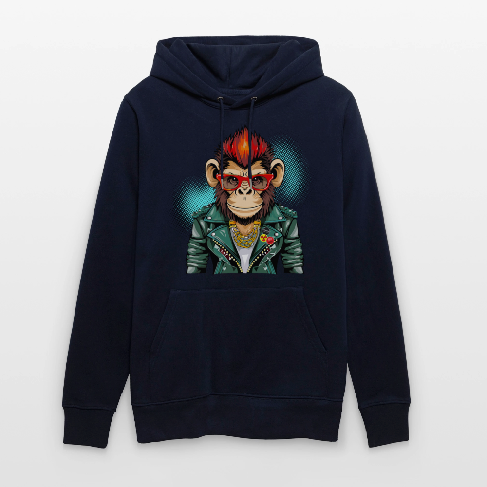 Unisex Hoodie mit MONKEY PRINT - Navy