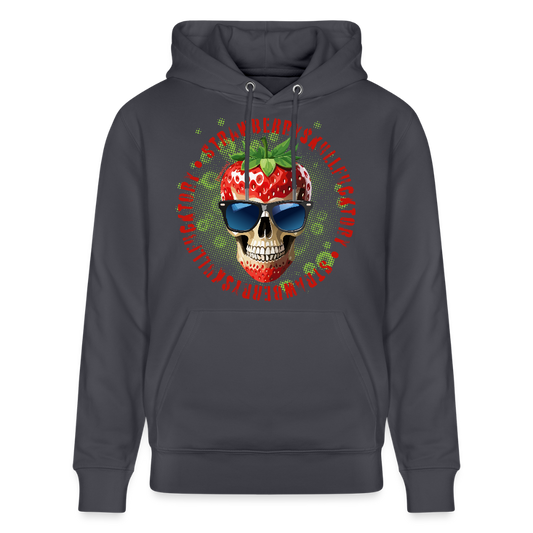 Unisex Hoodie mit STRAWBERRY SKULL PRINT - Indigoblau