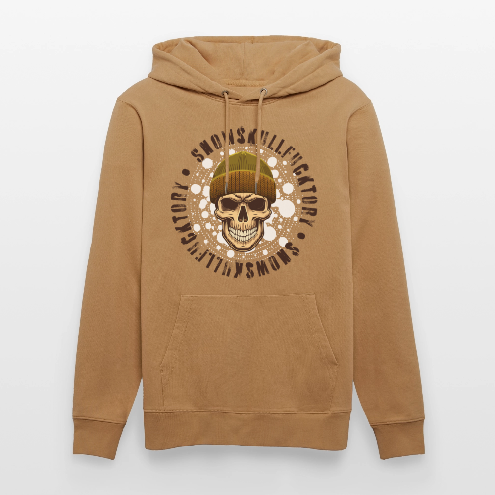 Unisex Hoodie mit SNOWSKULL PRINT - Karamell