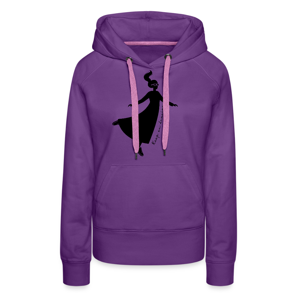 Frauen Premium Hoodie mit KEEP ON DANCING PRINT - Purple